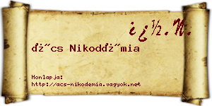 Ács Nikodémia névjegykártya
